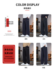 New Balance kişilər üçün yun düz ayaqlı idman idman şalvarı, payız və qış, flis astarlı, dəbli, boş, gündəlik şalvar.