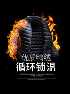 Ağacdələn 90% Ağ Ördək Tüklü Yüngül Tüklü Gödəkçə Kişilər üçün Qısa Stil Payız və Qış Yeni Stil Qısa Böyük Ölçülü İsti Küləkdən Qoruyucu Üst Geyim