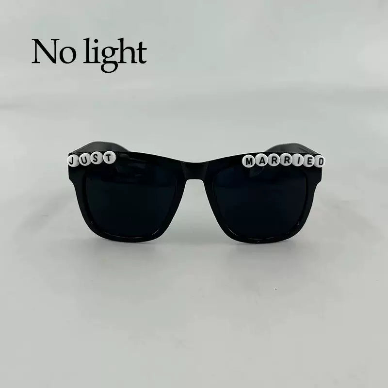 LED Newlywed Glasses Wedding Party Bridal Shower Bride T
