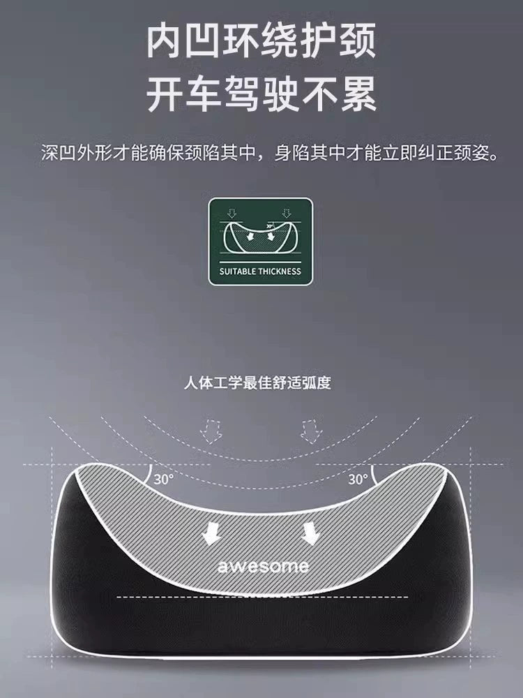 Avtomobil Başlığı Boyun Yastığı Avtomobil Aviasiya Dərəcəli Boyun Yastığı Avtomobil Kreslosunun İçində Yay Sürücülük Başlığı
