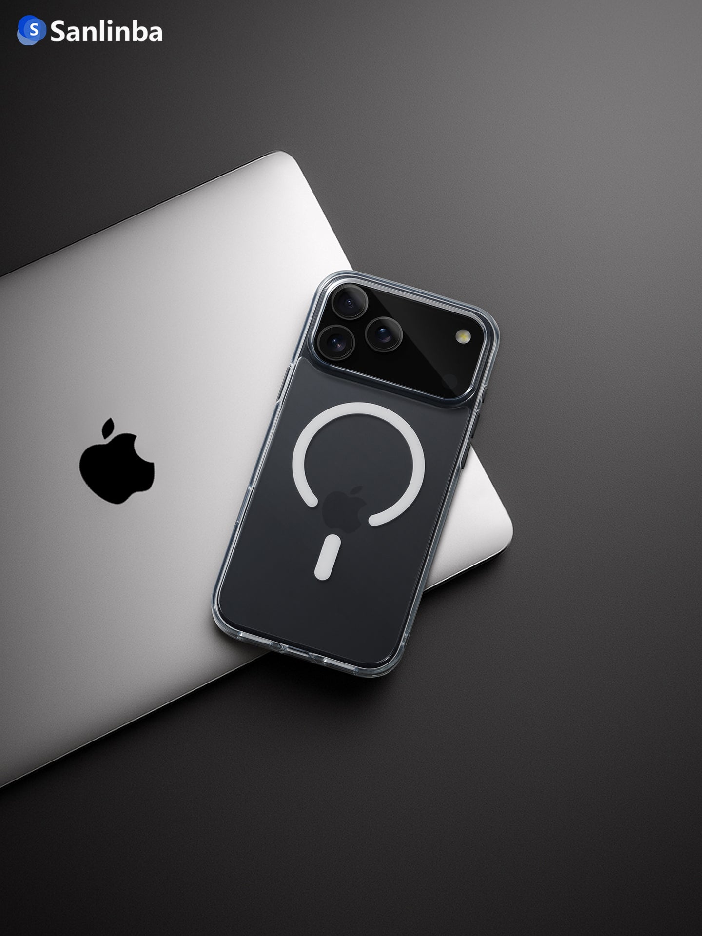 AI kamera düyməsi ilə təchiz edilmişdir Sanlinba'nın yeni AG şaxtalı şəffaf maqnit telefon qutusu, Apple iPhone17ProMax/16Pro hər şey daxil olmaqla MagSafe düşməyə qarşı uyğun olan kapasitiv düymə