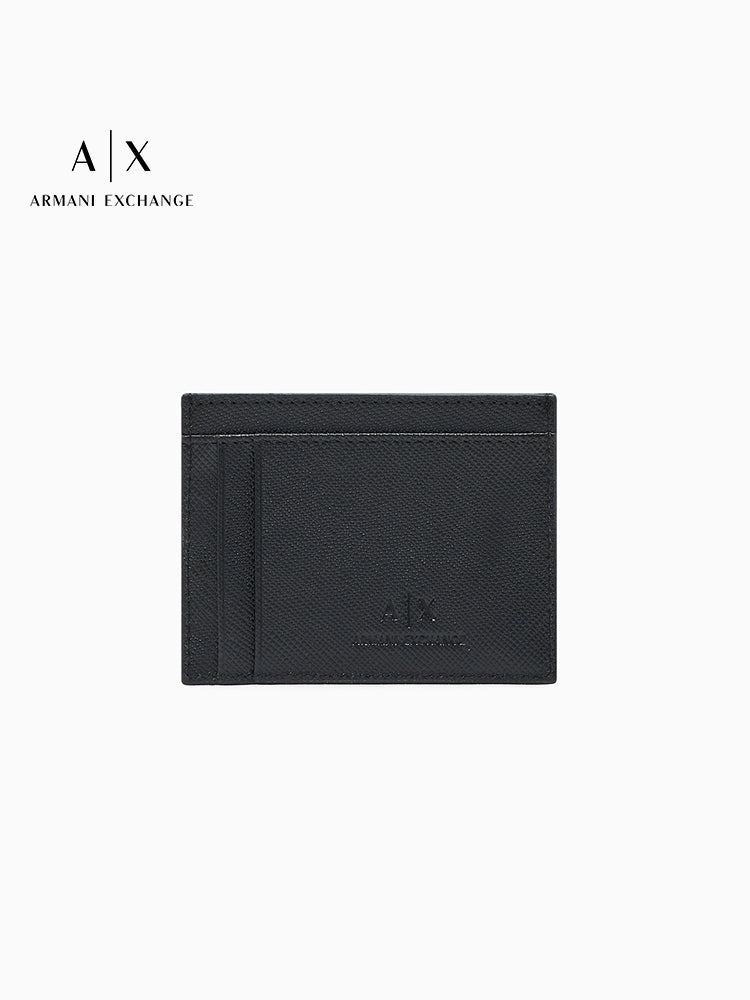 [New Year's gift] ARMANI EXCHANGE Men's Leather ID Card Holder (Autumn/Winter)