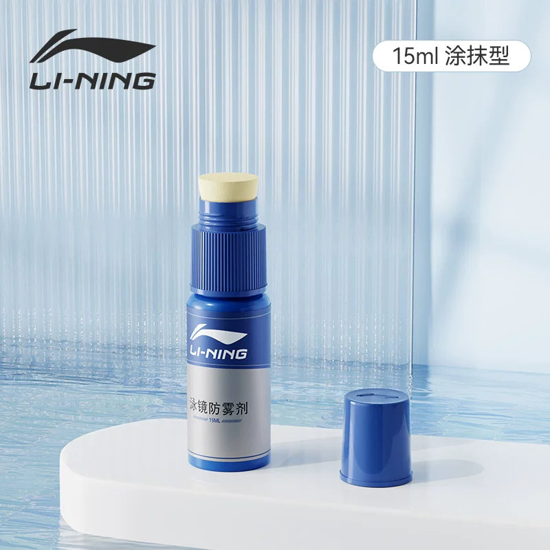 Li Ning üzgüçülük eynəyi duman əleyhinə vasitə üzgüçülük gözlük linzalarına tətbiq olunur suya davamlı yüksək dəqiqlikli agent duman əleyhinə artefakt qış spreyi peşəkar