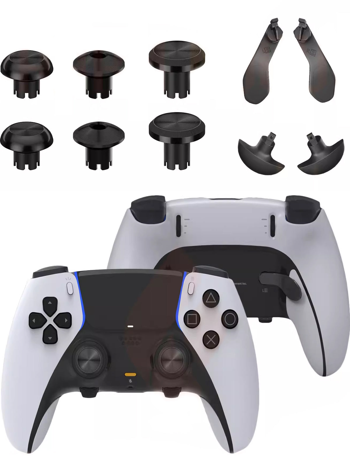 PS5 Elite Controller Metal Yüksək və Aşağı Rokçu Qapağı Dəyişdirmə Qapağı Paddle Paddling Arxa Düymə Kənar Təmir Aksesuarları