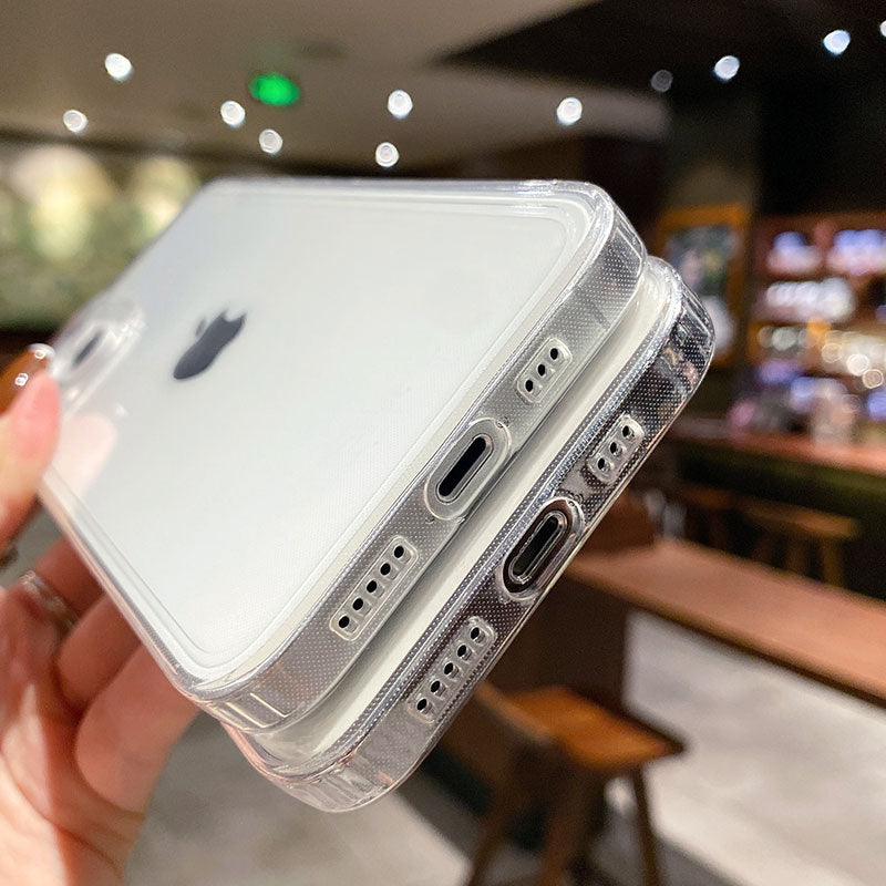 iPhone16pro üçün uyğun gözəl gözlər düz kənar dəqiq deşik Apple XSMAX 12 mələk gözləri şəffaf mobil telefon qutusu 16e