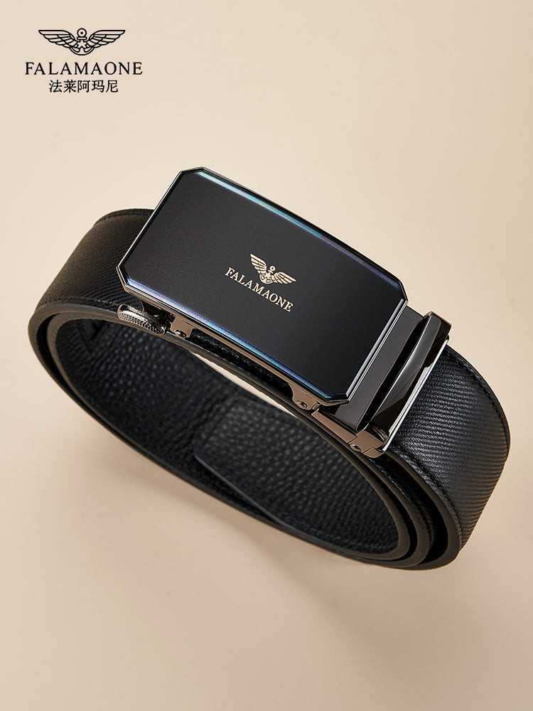 Falley Armani Kişilər üçün Orijinal Dəri Avtomatik Toka Gündəlik Moda Kəməri Çoxfunksiyalı Şalvar Kəməri Yüksək Səviyyəli Hədiyyə Şalvar Kəməri