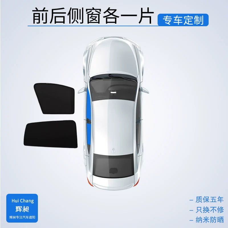 BYD Qin PLUS Xüsusi Günəş Çətirli Pərdə DMi Avtomobil Yan Pəncərə Pəncərəsi Məxfilik Maqnit Torlu EV Günəşdən Qoruyucu və İstilik İzolyasiyası Baffle