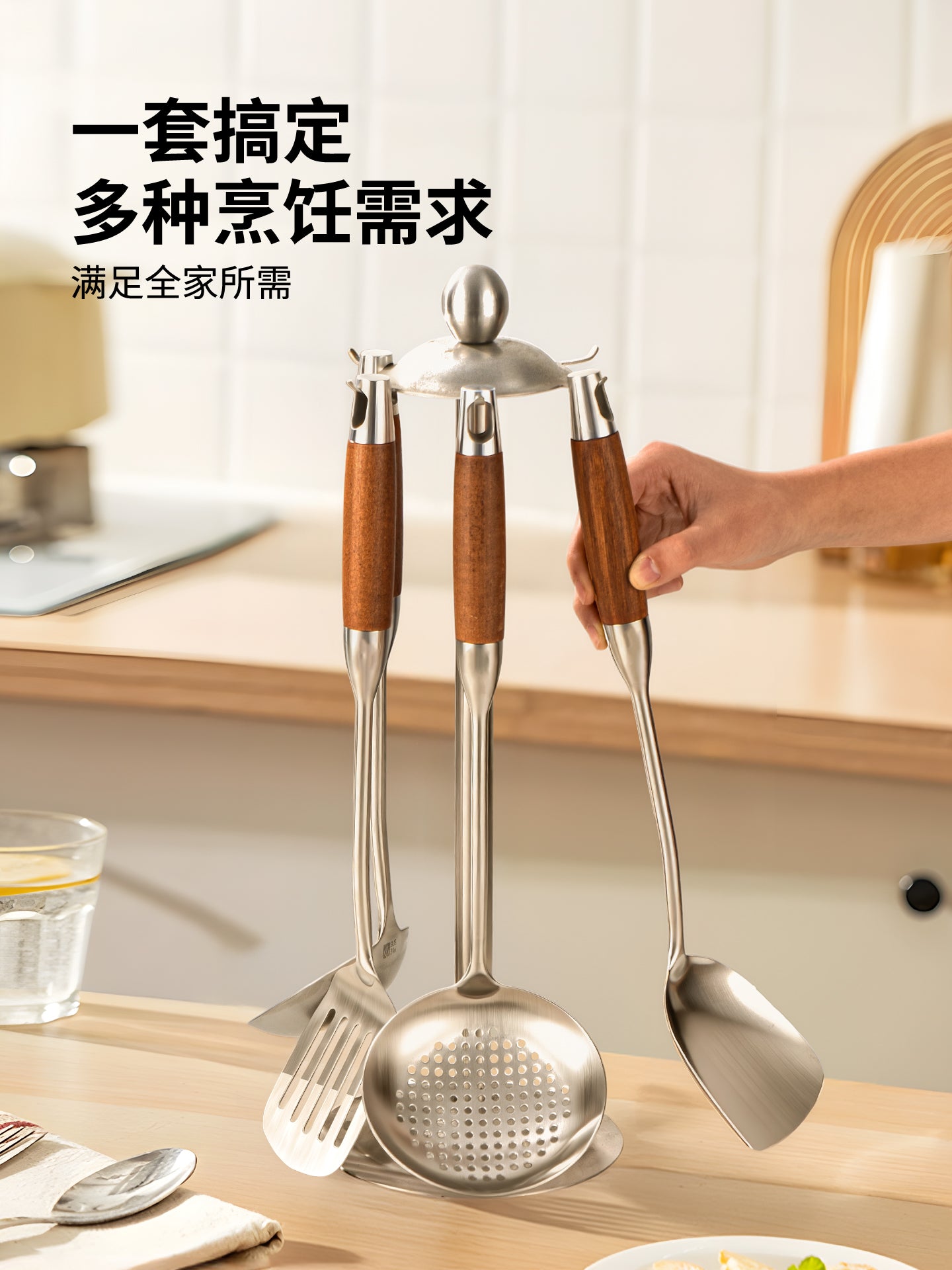 316 paslanmayan polad spatula məişət yemək spatula mətbəx yemək qaşığı şorba qaşığı süzgəc mətbəx qab dəsti dəmir qazan spatula