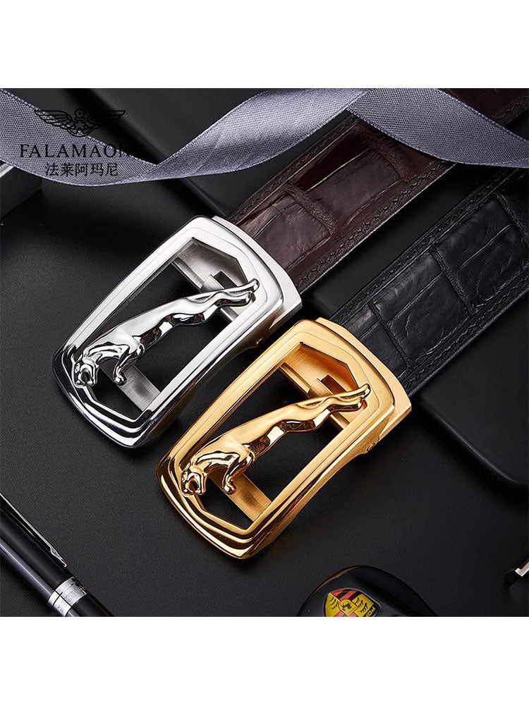 Kişilər üçün Armani Timsah Dəri Kəmər, Yüngül lehimli Avtomatik Toka, Qəşəng Gündəlik Orijinal Dəri Şalvar Kəmər, Sadə Kişi Bel Kəməri