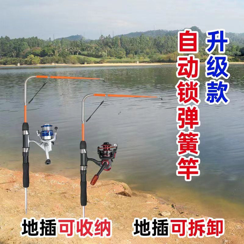 2025 yeni təkmilləşdirilmiş özünü kilidləyən avtomatik yay çubuğu kiçik avtomatik balıq ovu çubuğu dəsti cib portativ öz-özünə elastik dəniz çubuğu