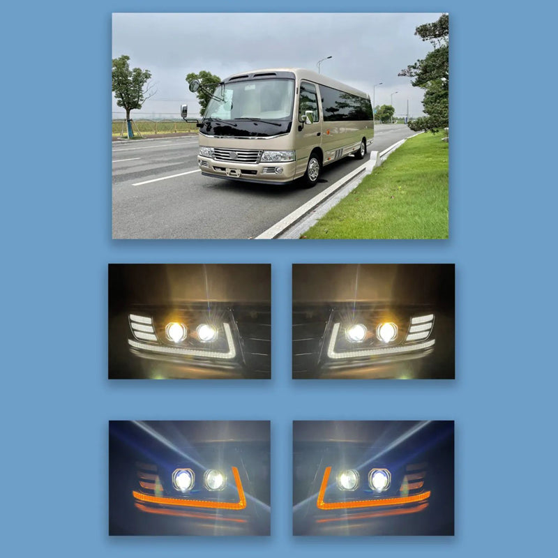 Toyota Coaster LED headlight kit applies to JAC Beston Coaster King Long and Jiangling modification parts