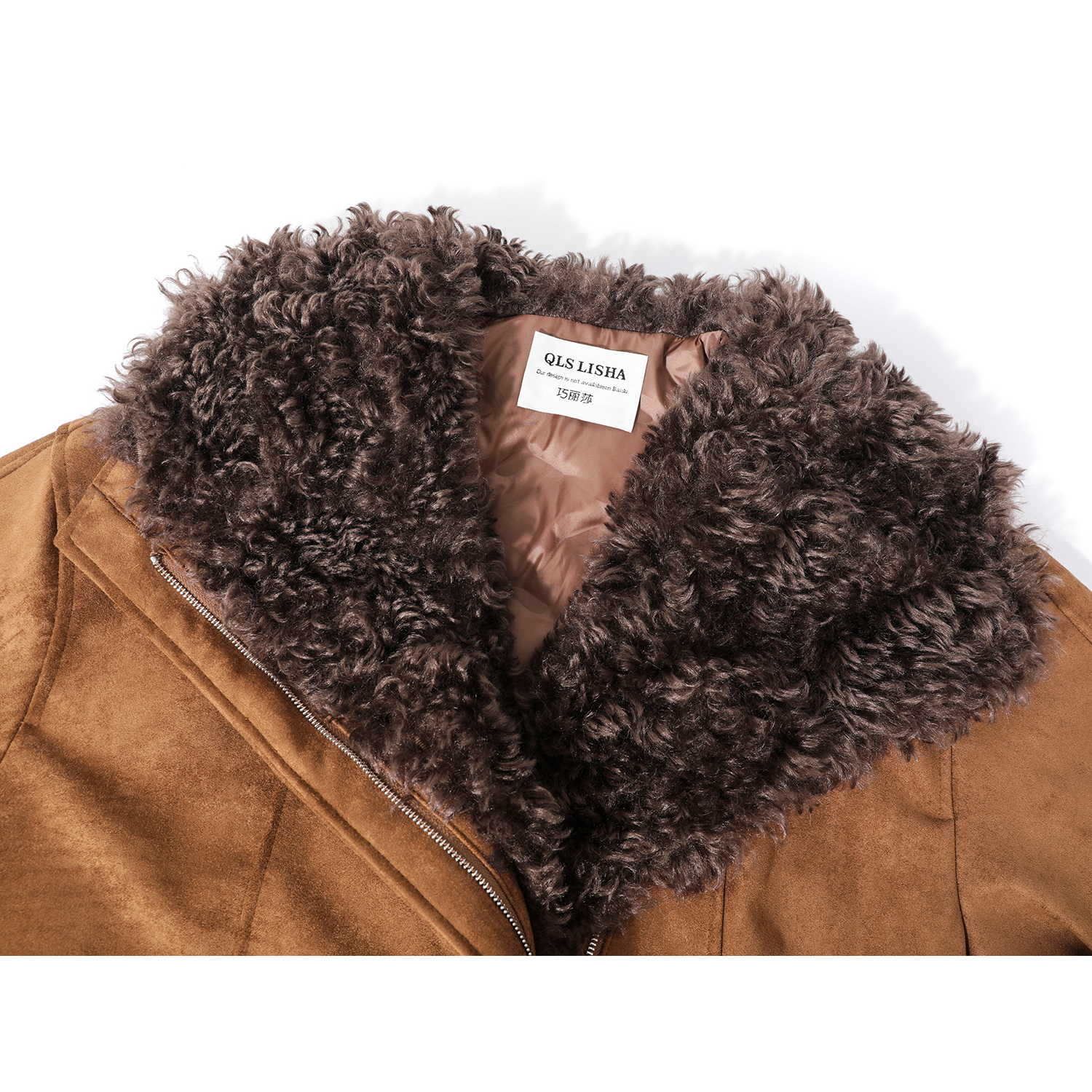 Cholisa-nın 2025-ci il üçün yeni qış dizaynı olan yaxalı şık quzu yunundan hazırlanmış zamşa paltosu inanılmaz dərəcədə isti və gözəldir.