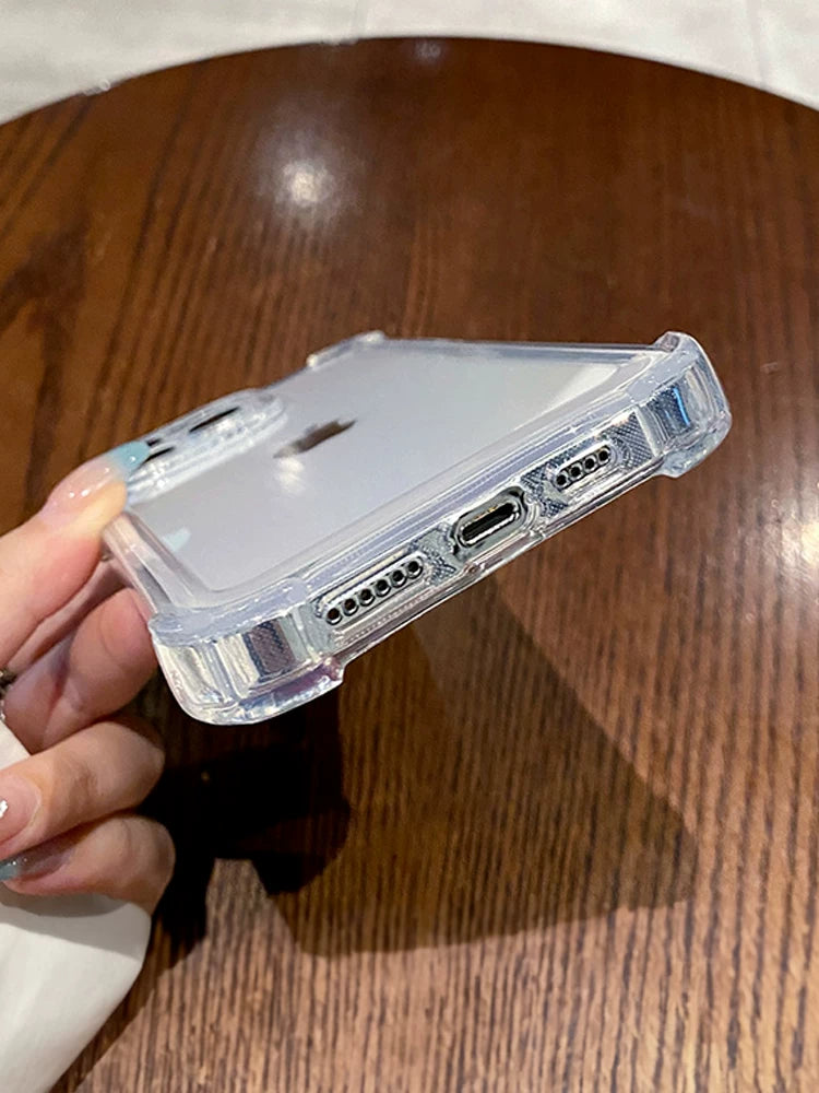 Apple 16 mobil telefon qutusu iPhone15 yeni 14promax silikon 13 şəffaf düşməyə qarşı 12 lens hər şey daxil yüksək səviyyəli 11pro qoruyucu örtük sadə şəxsiyyət plus kişilər və qadınlar yumşaq xarici toz keçirməyən