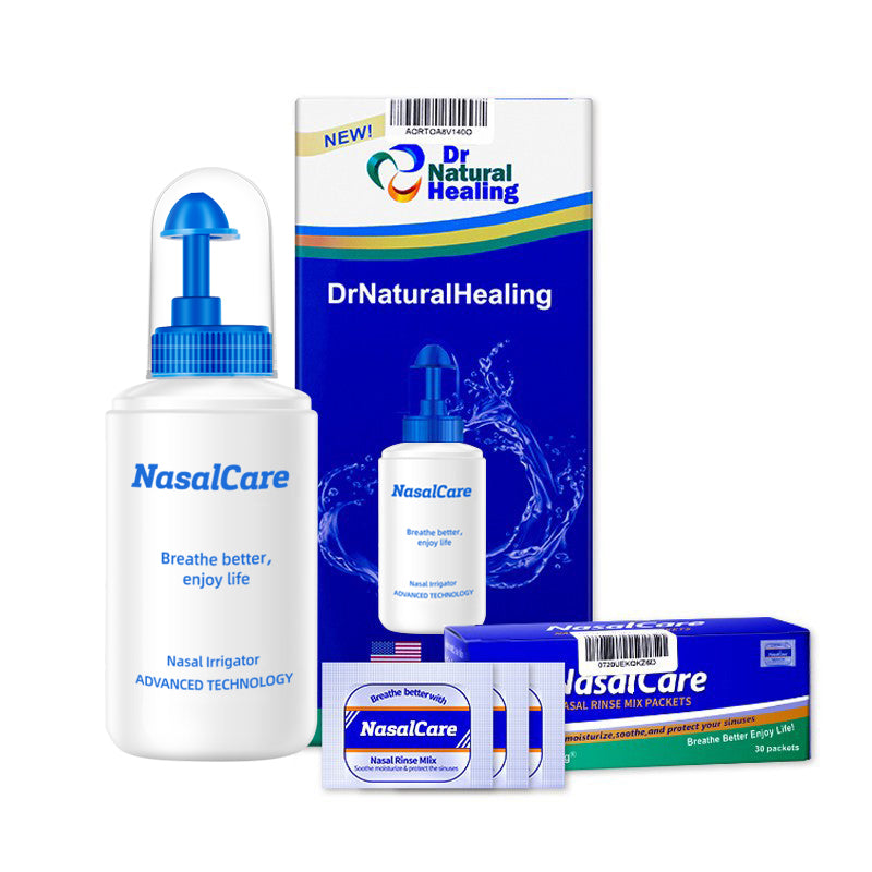 ABŞ NasalCare böyüklər və uşaqlar neti qazan burun irriqator dəniz duzlu su böyüklər ev burun təmizləmə artefakt