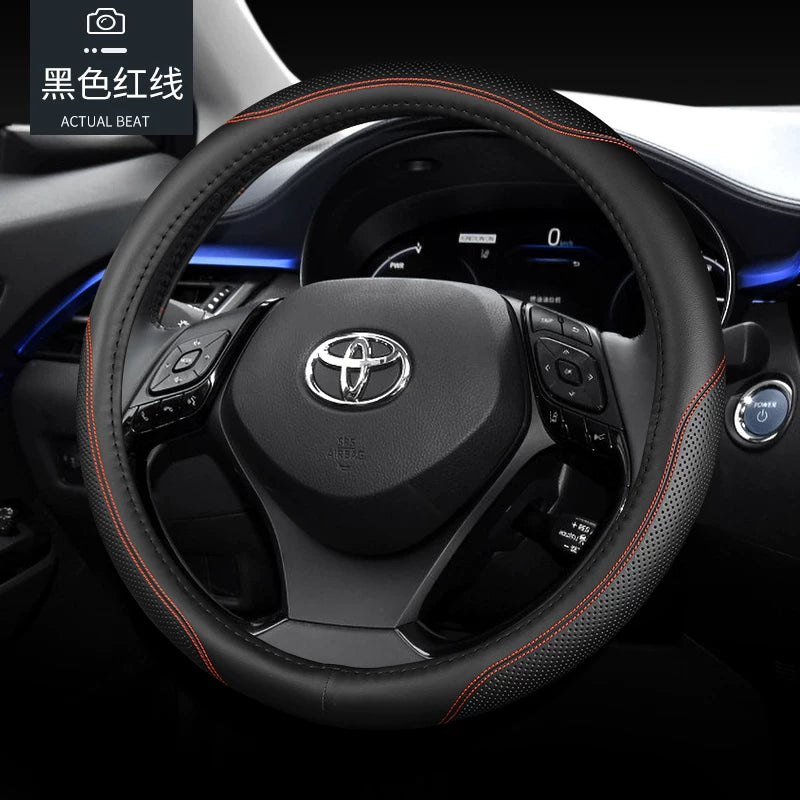Toyota Corolla, RAV4, Levin, Avalon, Camry, Yaris və CHR üçün uyğun dəri sükan örtüyü