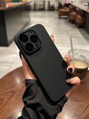 Ultra nazik dəri tutqun iphone17 mobil telefon qutusu üçün uyğundur 16pro apple 17promax lens filmi ilə yeni hava 15pro qara döyüşçü 13 kişi 14 düz rəng və hər şey daxil 12 qoruyucu örtük