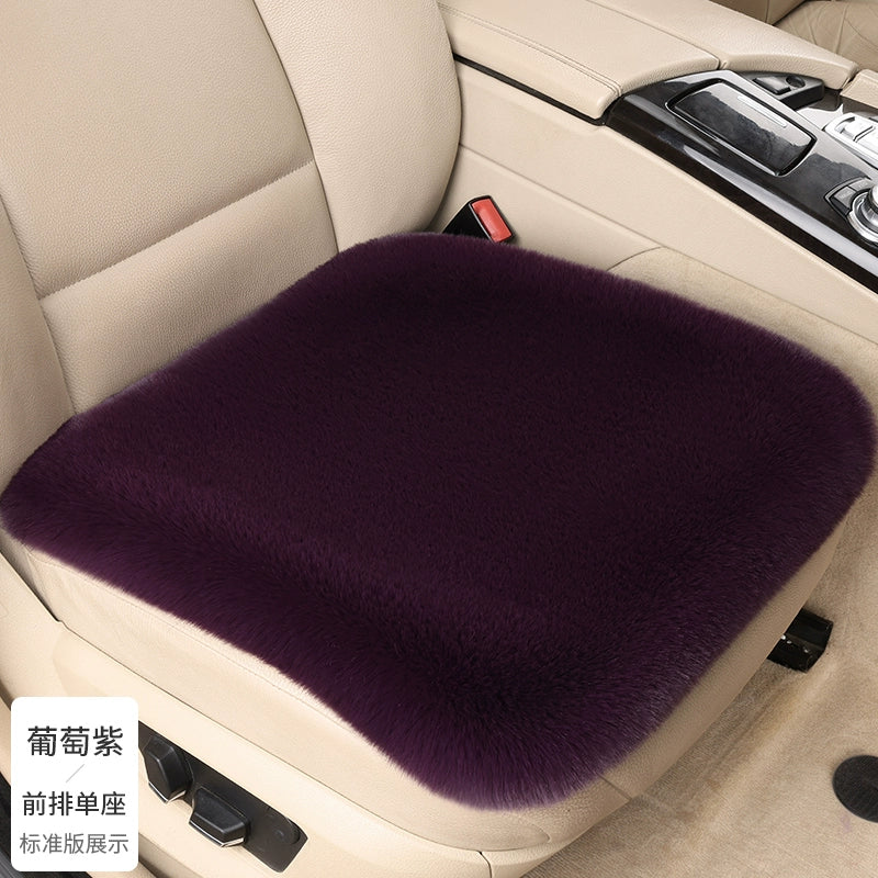 Avtomobil Oturacaq Yastığı Qış Doldurulmuş İstilik Texniki Qalınlaşmış Tək Oturacaq Arxa Sıra Sürüşməyən Tək Parça Üç Parçalı Dəst Neytral Yün Yastıq Dovşan Xəzi İmitasiya