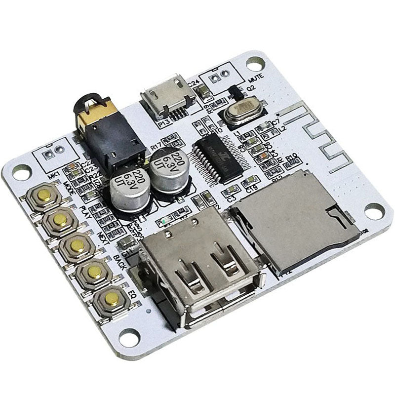Mini simsiz Bluetooth 5.0 audio qəbuledici lövhə modulu U disk TF kartı dekodlaşdıran pleyer səs gücləndiricisi gücləndiricisi