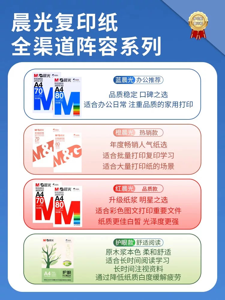 Chenguang A4 kağız çap kağızı surət kağızı 70 q ağ kağız 80 q tək paket 500 vərəq qalınlaşdırılmış iki tərəfli çap ağ kağız printer a4 kağız qaralama kağızı 5 paket tam qutu odun sellülozu ofis rəsm ləvazimatları pulsuz çatdırılma