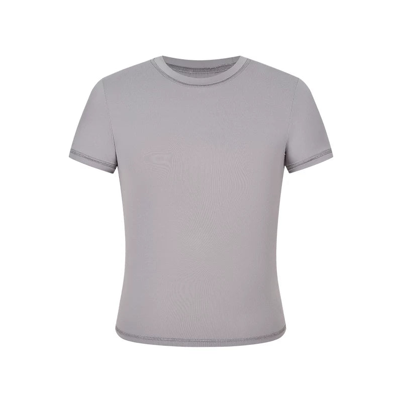 MosesQueen Qadınlar üçün Soyuducu Tez Quruyan Qısa Qollu Futbolka, Yay Fitnesi, İdman, Yoqa Topu