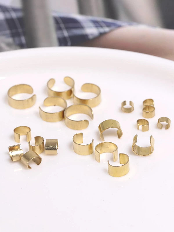 diy zərgərlik aksesuarları pirinç C formalı toqqa toqqa bilərzik boyunbağı zərgərlik ev əl işi materialları 10 ədəd