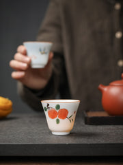 Jingdezhen əl boyalı çini Kung Fu çay fincanı məişət əl boyalı çiçək naxışlı usta fincan keramika əl boyalı tək fincan