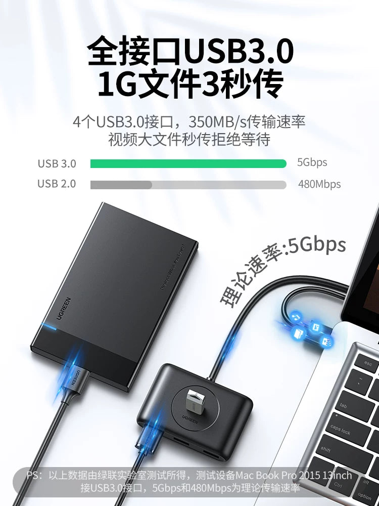 Green Alliance CR113 usb genişləndirici genişləndirici dok fiş çox portlu çox interfeysli uzatma xətti dəsti splitter 3.0hub