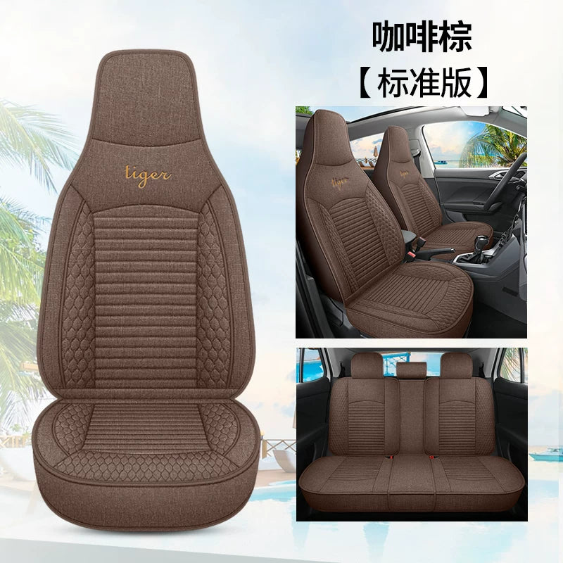 2025 BYD Hiace 07 DM-i Linen Fabric Seat Covers, All Season Universal Car Seat Cushions