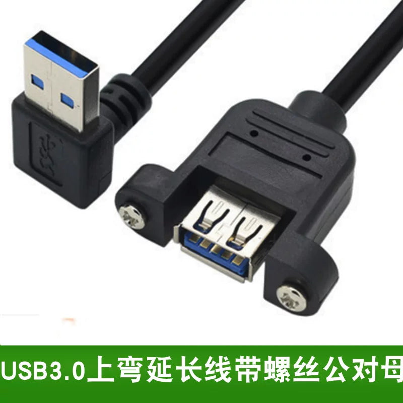 Dirsək USB məlumat panelini düzəldə bilən vida deşikləri və qulaqları olan təmiz mis USB3.0 kişidən qadına uzatma kabeli, yüksək sürətli mobil telefon şarj şəbəkə kartı, printer, kompüterə qoşulma klaviaturası və U disk siçanı