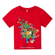 Kids Minec-raft T Shirt Clothes Anime Spring Autumn Boys Girls