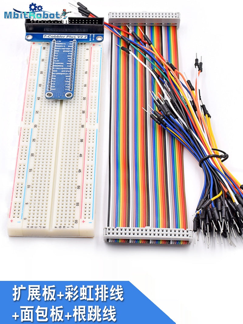 Raspberry Pi 4B/3B T tipli Gpio genişləndirmə lövhəsi çörək lövhəsi kabel bağlantısı xətti düz çörək taxtası təcrübəsi üçün uyğundur