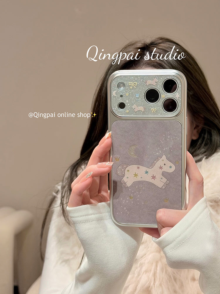 Yüngül ins Yapon və Koreya qraffiti parıltılı ulduz pony Apple 17promax cib telefonu qutusu iphone16pro yeni 15 qadın modeli 14 yaradıcı cizgi filmi şəxsiyyəti gümüş haşiyə hər şey daxil sərt qabıq