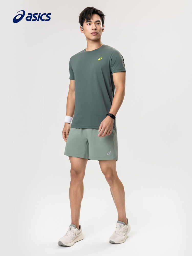 ASICS yeni kişilər üçün nəm uducu və tez quruyan qaçış qısaqol köynəyi, yüngül və yumşaq idman qısaqol köynəyi