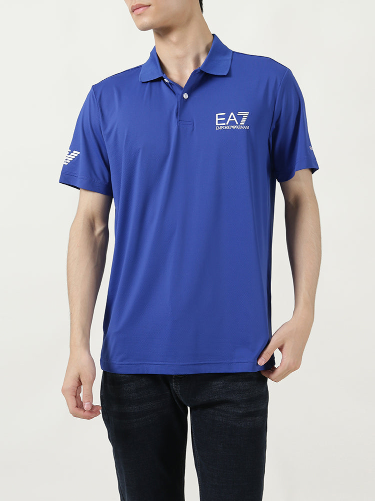 Armani EA7 Men's Logo Printed VENTUS7 Sports Short Sleeve Polo Shirt 8NPF23 PJEMZ