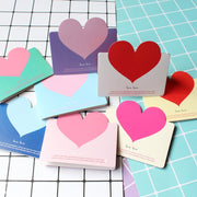 Love message card, Valentine's Day greeting cards, heart-shaped folded message card