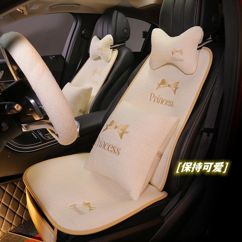 Xiaomi SU7 seat covers for summer, semi-enclosed car seat cushions, breathable canvas seat cushions for all seasons, suitable for all seasons.