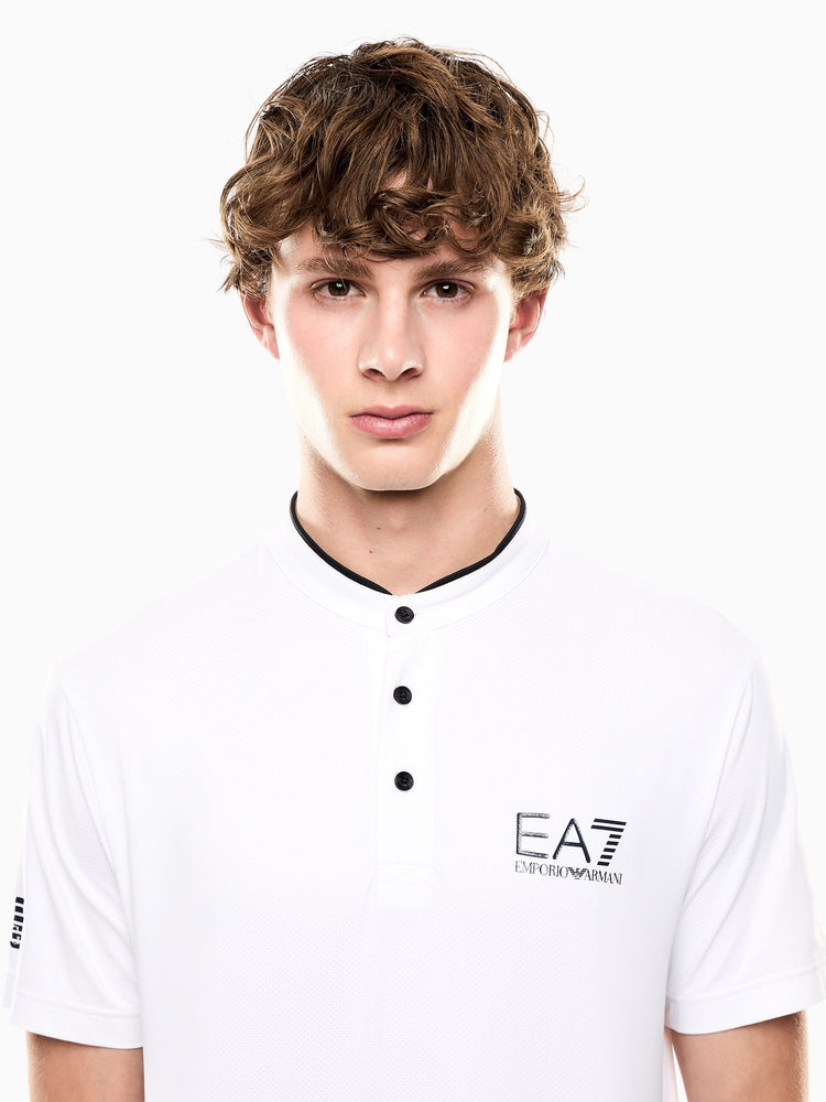 EMPORIO ARMANI EA7 Fall/Winter Men's Three-Button Stand-Up Short-Sleeve Tennis Polo Shirt