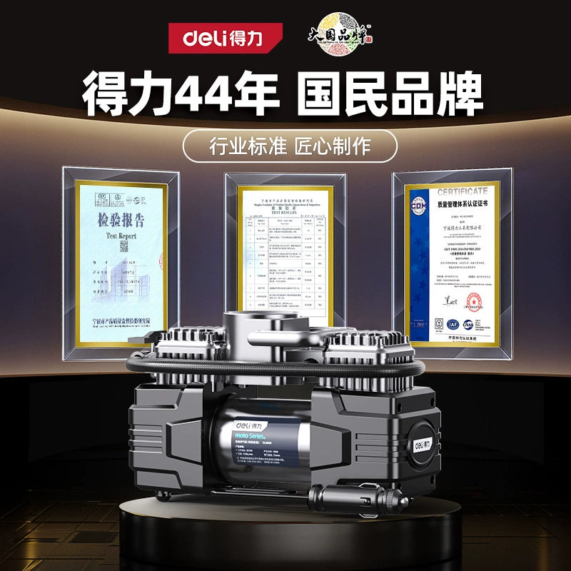 Deli Avtomobil Hava Pompası Avtomobil İki Silindrli Portativ Avtomobil Yüksək Təzyiqli Yüksək Güclü Təkər Avtomatik Hava Pompası