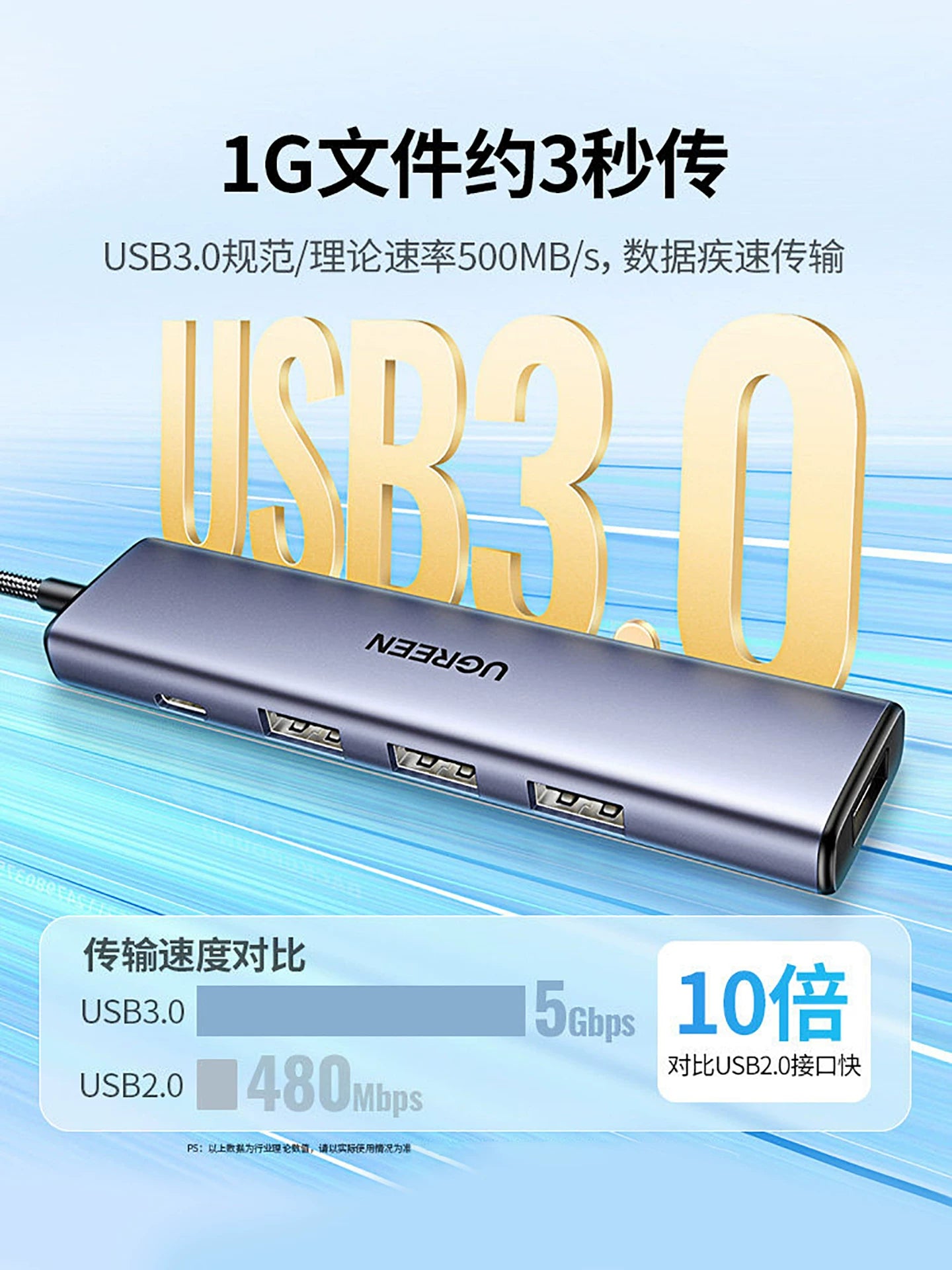 Green Alliance usb genişləndirici dəsti splitter fiş çox portlu typec uzatma hub3.0 xarici adapter u disk enerji təchizatı ilə konvertasiya noutbuk planşet stolüstü usp multi-interfeys genişləndirilməsi dok