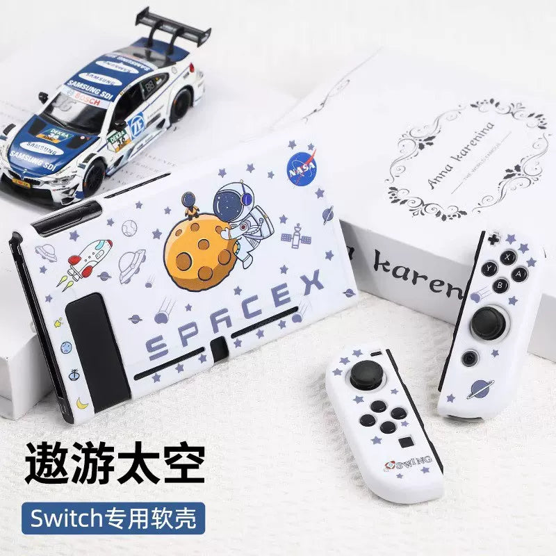 BijiBite keçid qoruyucu qabıq ns2 tutacaq örtüyü Nintendo keçidli sərt qabıq üçün uyğundur Kirby silikon yumşaq qabıq 2-ci nəsil oyun konsolu saxlama çantası oled ikinci nəsil tam aksesuar dəsti