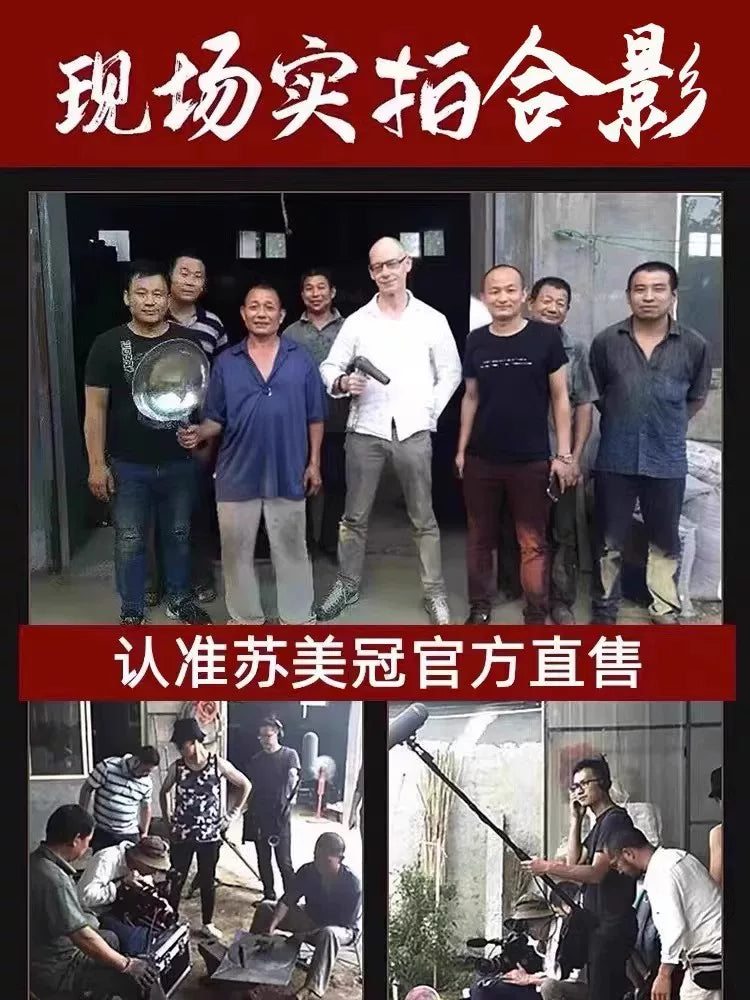 Zhangqiu wok ənənəvi dəmir qazan rəsmi flaqman köhnə dəbli wok məişət yapışmayan tava örtülməmiş qaz sobası üçün uyğundur