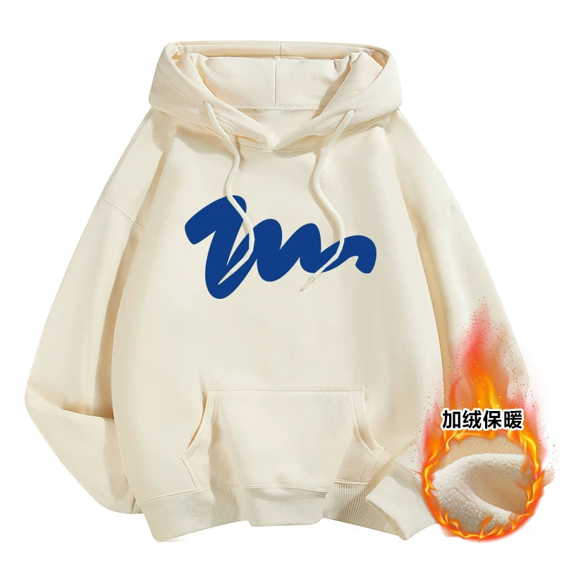 GLM Kişi və Qadınlar üçün Yun Astarlı Dəyirmi Yaxalı Sviter, Payız/Qış İstiliyi, Ağır Çəkili Stil, Amerika Boş Forması, Dəbli Brend Əsas Qat, Kişi Geyimləri