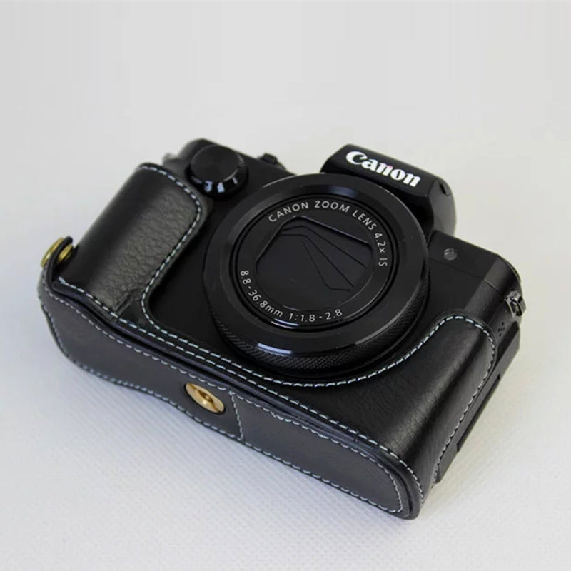 Canon G7XIII G5X2 kamera çantası yarım dəst G1X2 G7X2 G1X3 G7X3 baza dəri qutusu üçün uyğundur