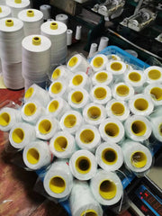Lafeng markalı yüksək sürətli polyester tikiş ipi 20S/2 orta qalın sap böyük rulon baqaj sapı tikiş maşını ipi 202 ağ sap