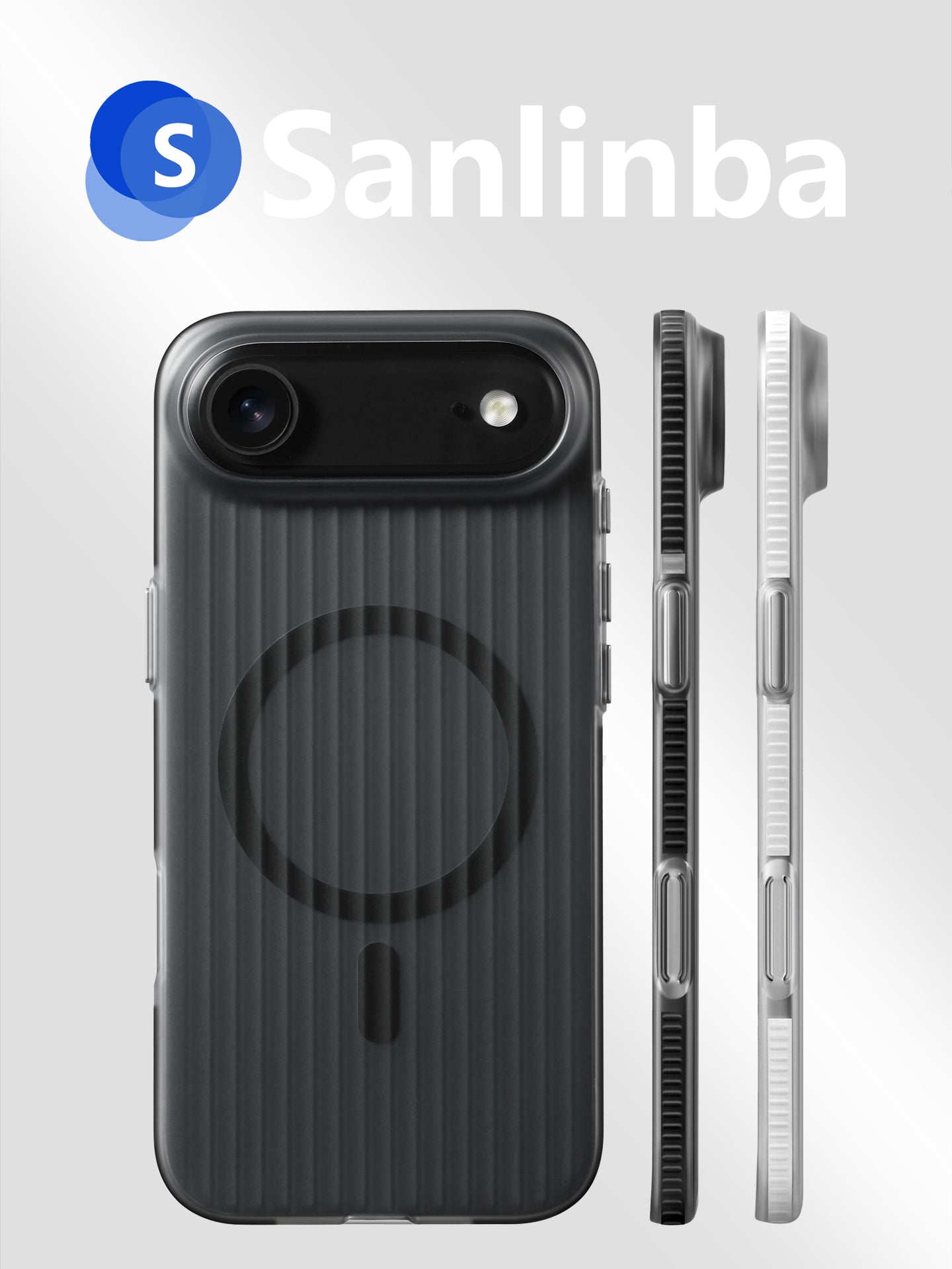Sanlinba dəri hiss edən zolaqlı maqnit cib telefonu qutusu Apple iPhone17ProMax şaxtalı sürüşməyə qarşı Magsafe qoruyucu qutusu yeni 16Pro premium sadə hər şeyi əhatə edən sərt qabıq üçün uyğundur