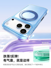 [Yilong Fulcrum Shell] Apple 17promax mobil telefon qutusu üçün uyğundur, yeni görünməz hava yastığı iPhone17 hər şey daxil olmaqla yüksək səviyyəli yüngül lüks 16pro düşməyə qarşı kişi və qadın qoruyucu örtüyü 16 maqnit braketi Yang