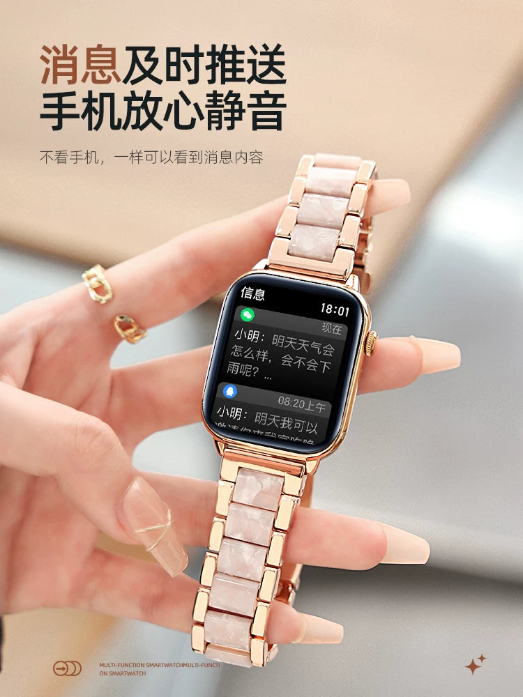 Qadınlar üçün Huaqiangbei s8 ağıllı saat, ödəniş, qəbul və zəng, qadınlar üçün çoxfunksiyalı NFC qatran tikişli idman qolbağı