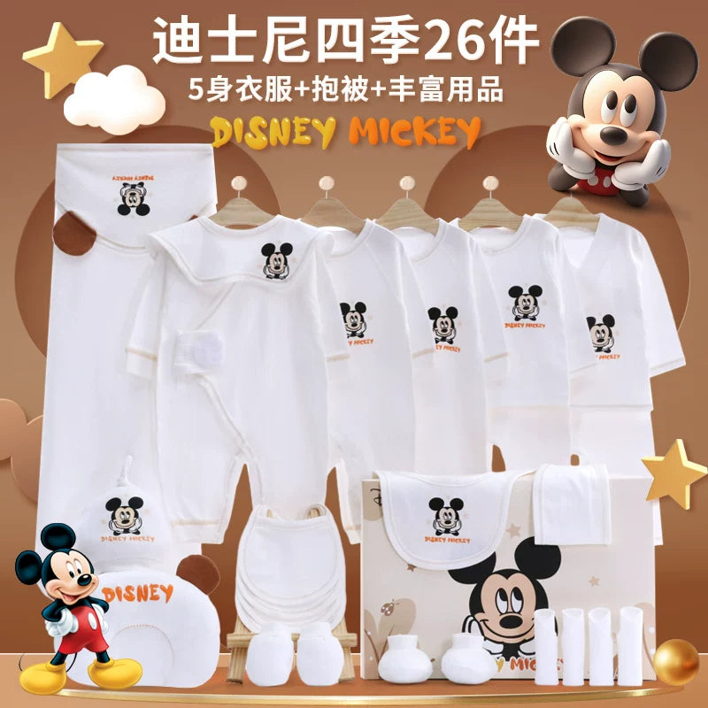 Disney təmiz pambıqdan hazırlanmış payız və qış üçün hədiyyə geyim dəsti, yeni doğulmuş körpələr, körpələr və bir aydan yuxarı körpələr üçün.