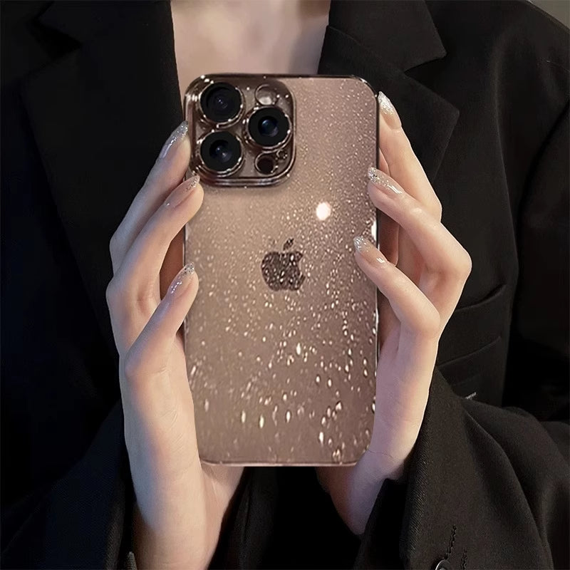 Galaxy parıldayan toz Apple 16promax cib telefonu qutusu, quraşdırılmış linza plyonkalı yeni iphone15pro 14 ultra nazik və şəffaf 13 yaşlı cütlük 12 hər şey daxil olmaqla düşməyə qarşı 11 məşhur qoruyucu qutu 17 üçün uyğundur.