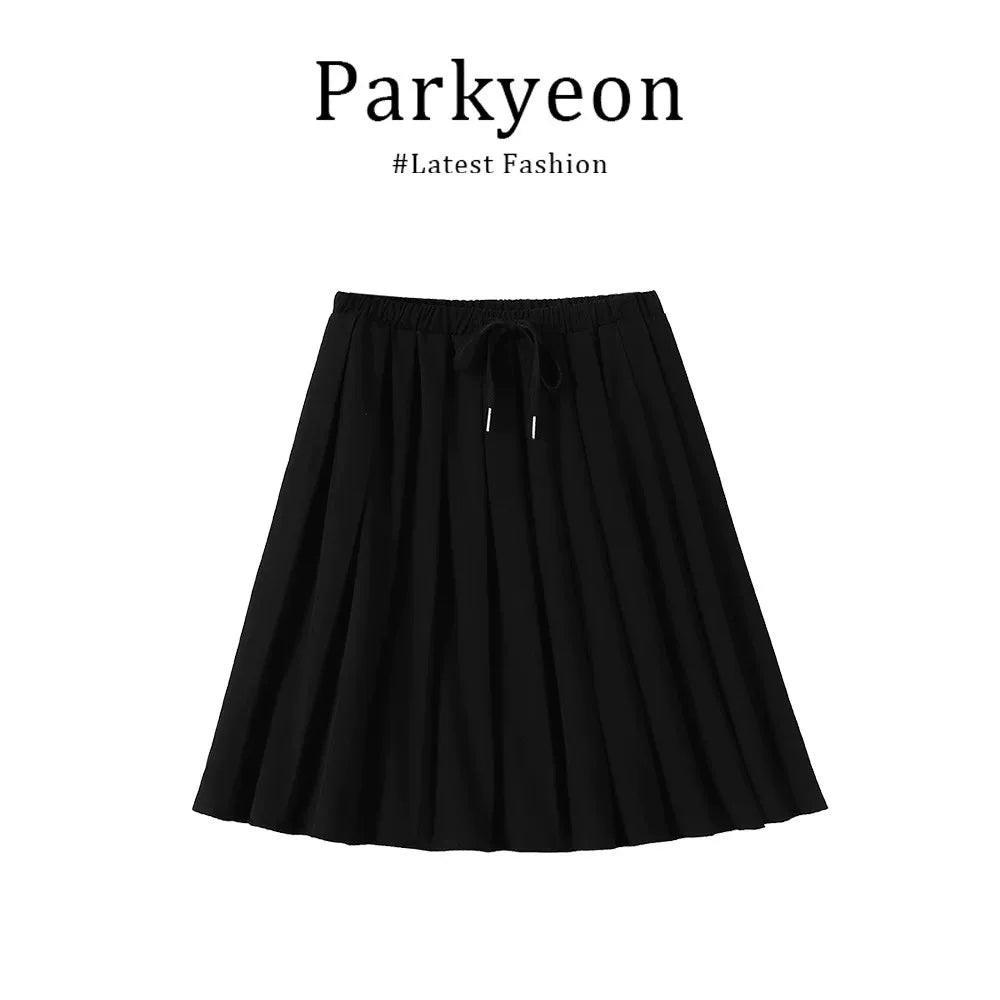 Parkyeon Korean style high-quality collar hollow long-sleeved knitted shirt and cargo straight-leg casual pants two-piece set
